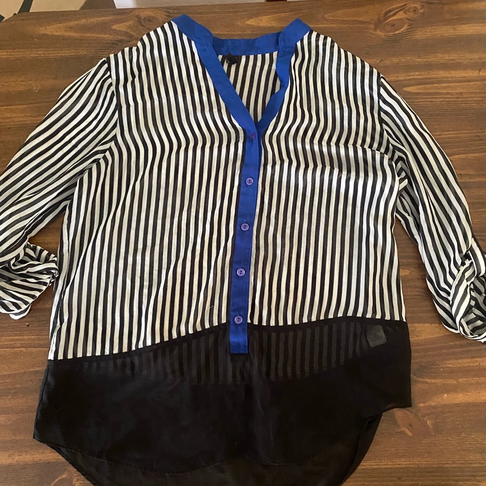 Blue striped blouse